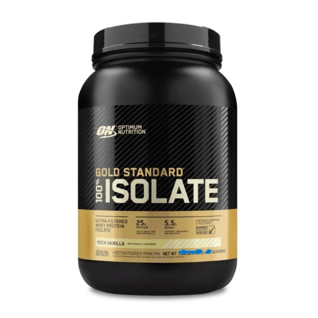 Optimum Nutrition Gold Standard 100% Isolate Vanilla – 2 lb (0.9 kg) 31 serv
