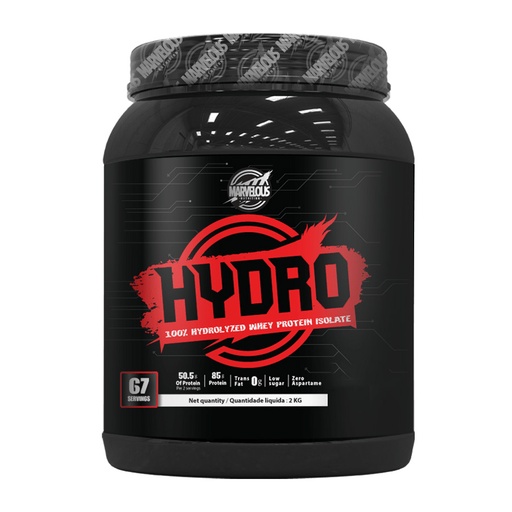 Marvelous Nutrition Hydro 100% Hydrolyzed Whey Protein Isolate-67Serv.-2KG.-Strawberry